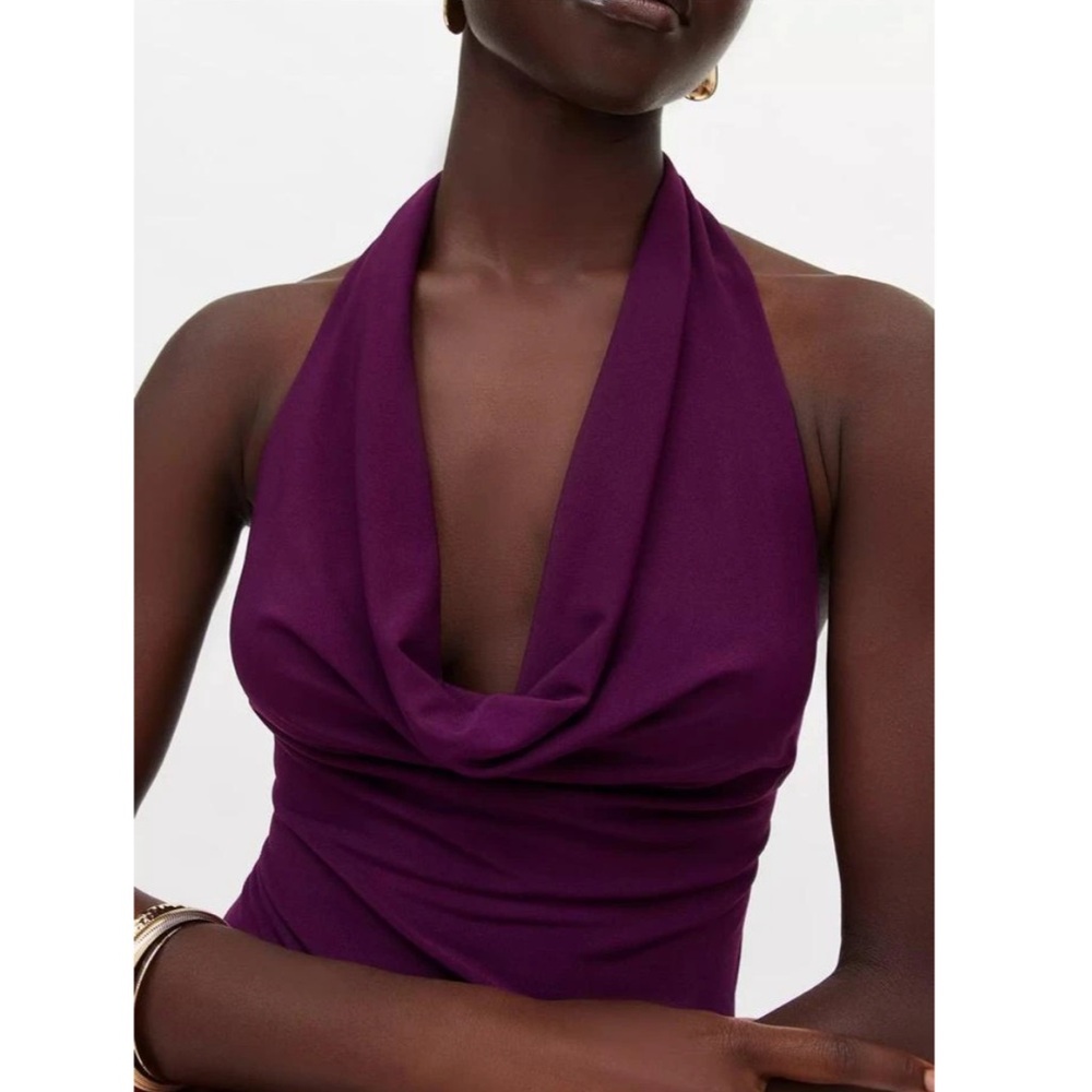 Urban Outfitters Deep Purple Halter Blouse